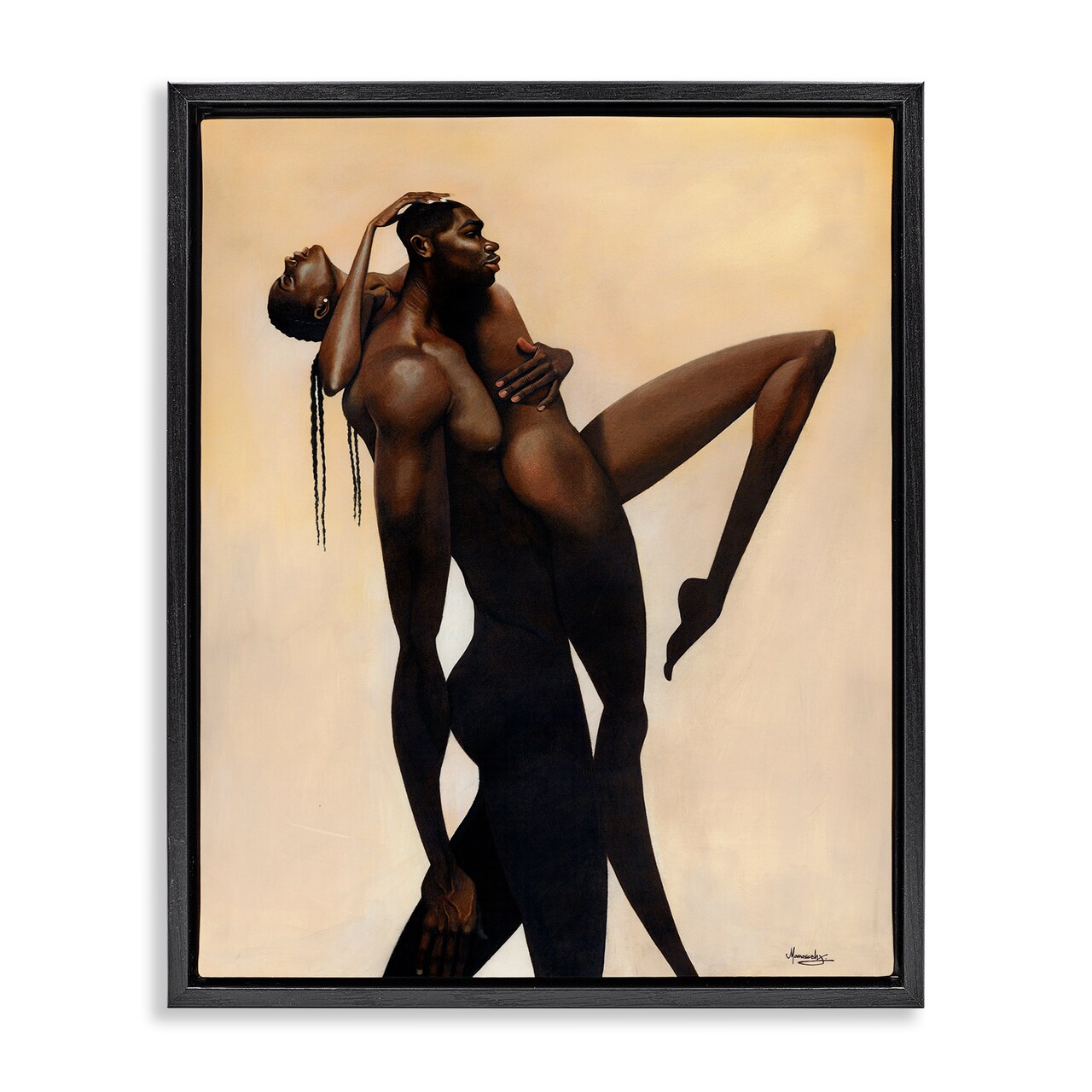 Stupell Industries Take Me Away Nude Portrait Floating Frame, design by Manasseh Johnson Sr